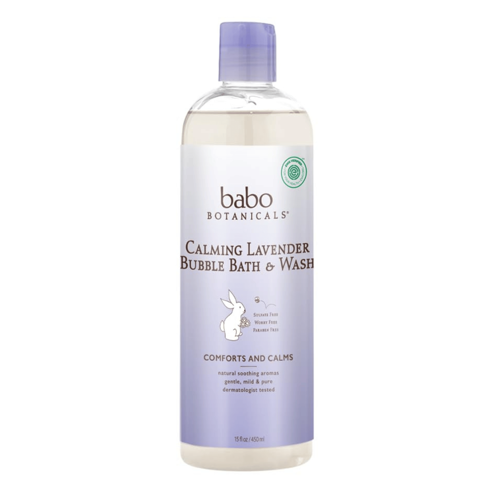Babo Botanicals Calming Lavender Bubble Bath & Wash (15 fl oz)