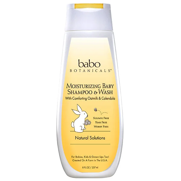 Babo Botanicals Moisturizing Baby Shampoo and Wash - Oatmilk (8 fl oz)
