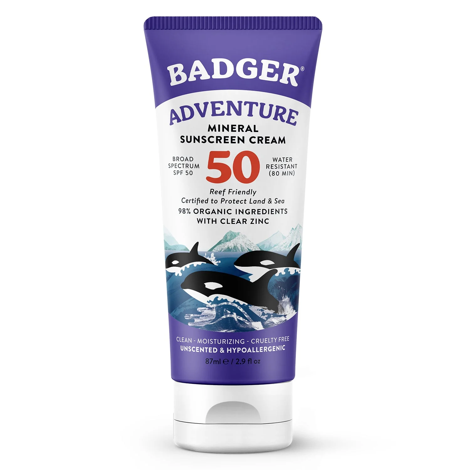 Badger BalmAdventure Sport Mineral Sunscreen Cream - SPF 50