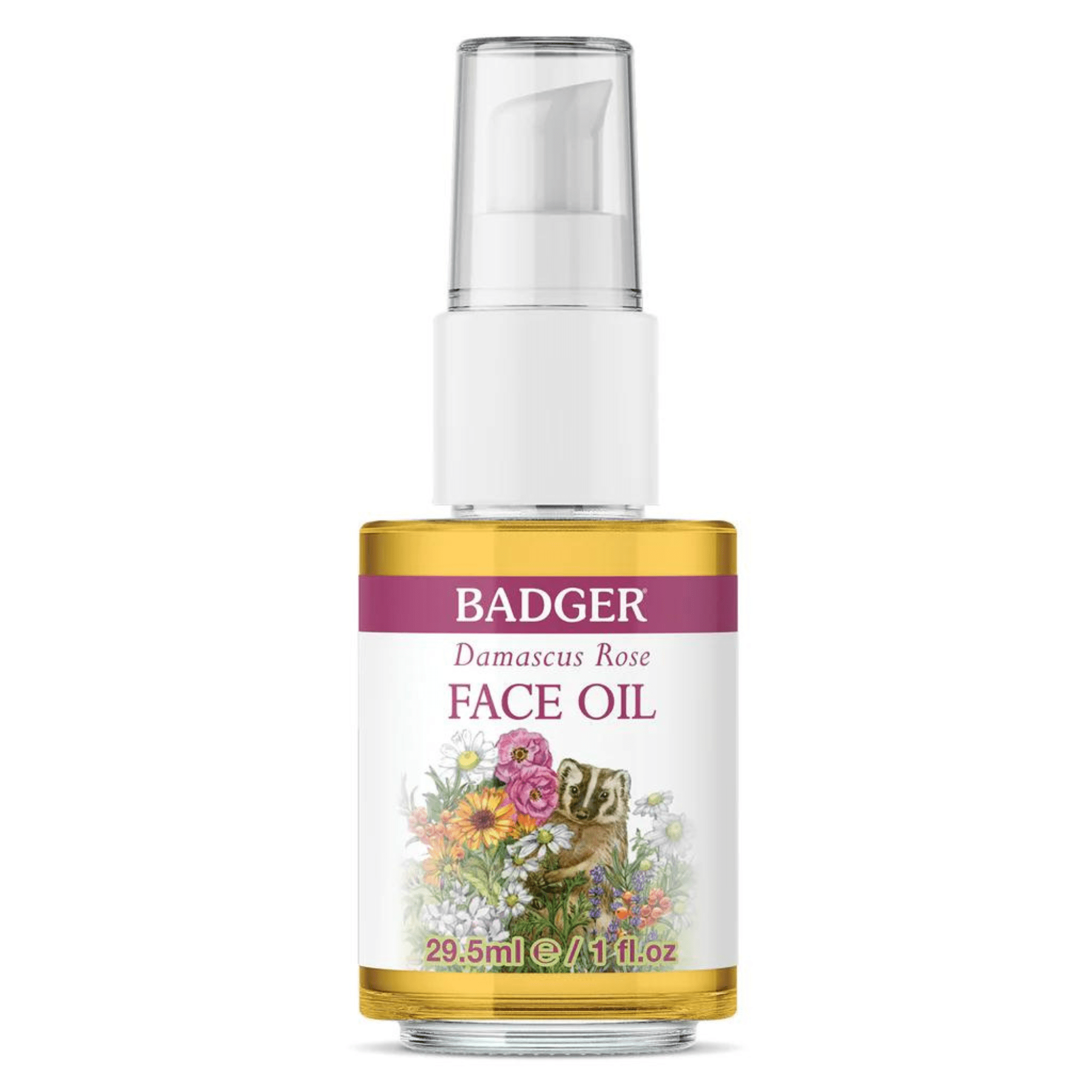 Badger Damascus Rose Face Oil (1 fl oz)