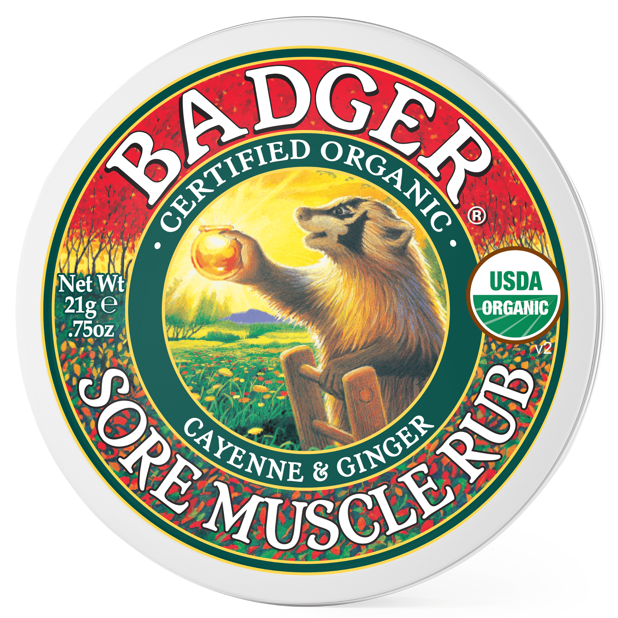 Badger Sore Muscle Rub Balm Small Tin (0.75 oz)
