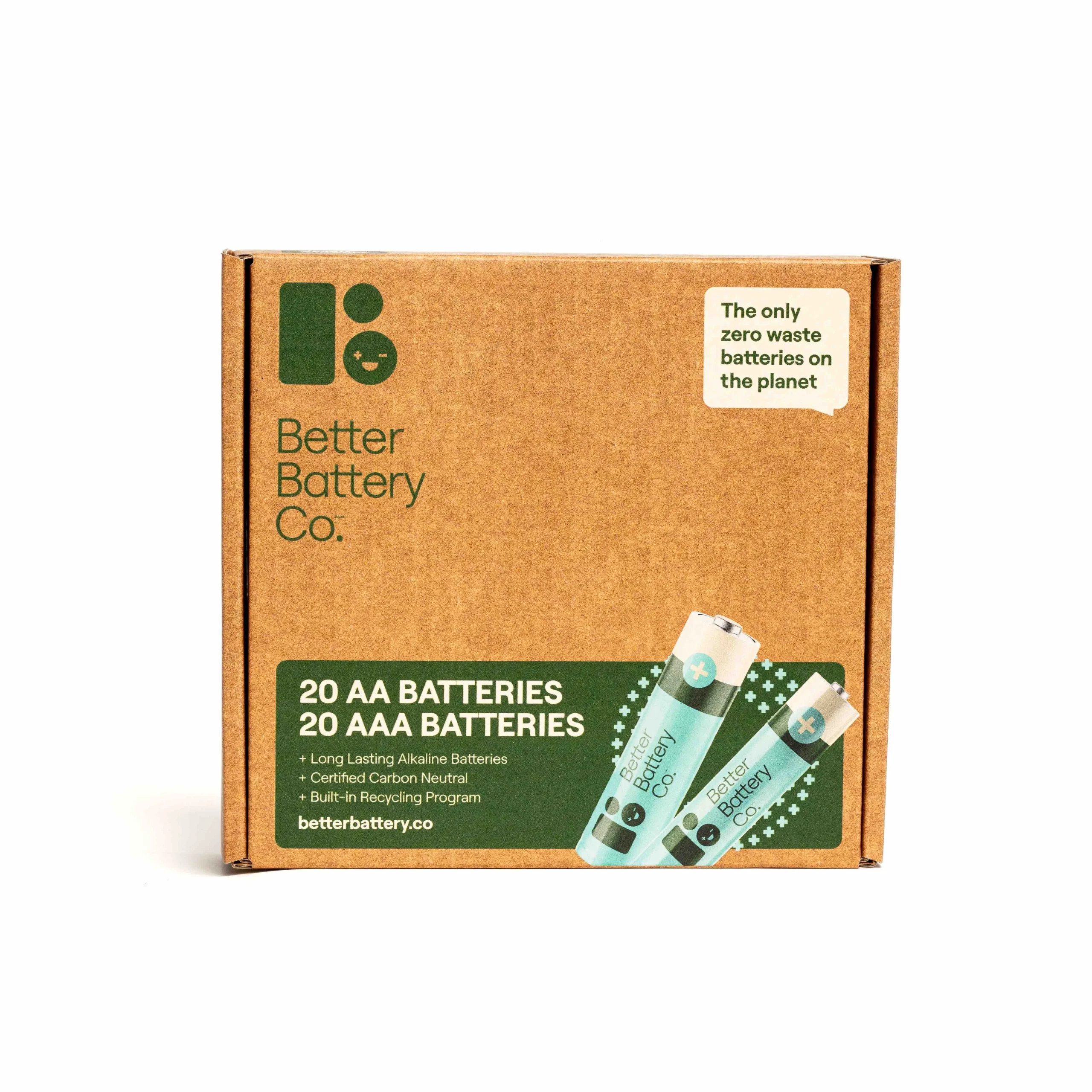 Better Battery CoAA & AAA Battery Combo Kit - Zero-waste, Carbon-Neutral