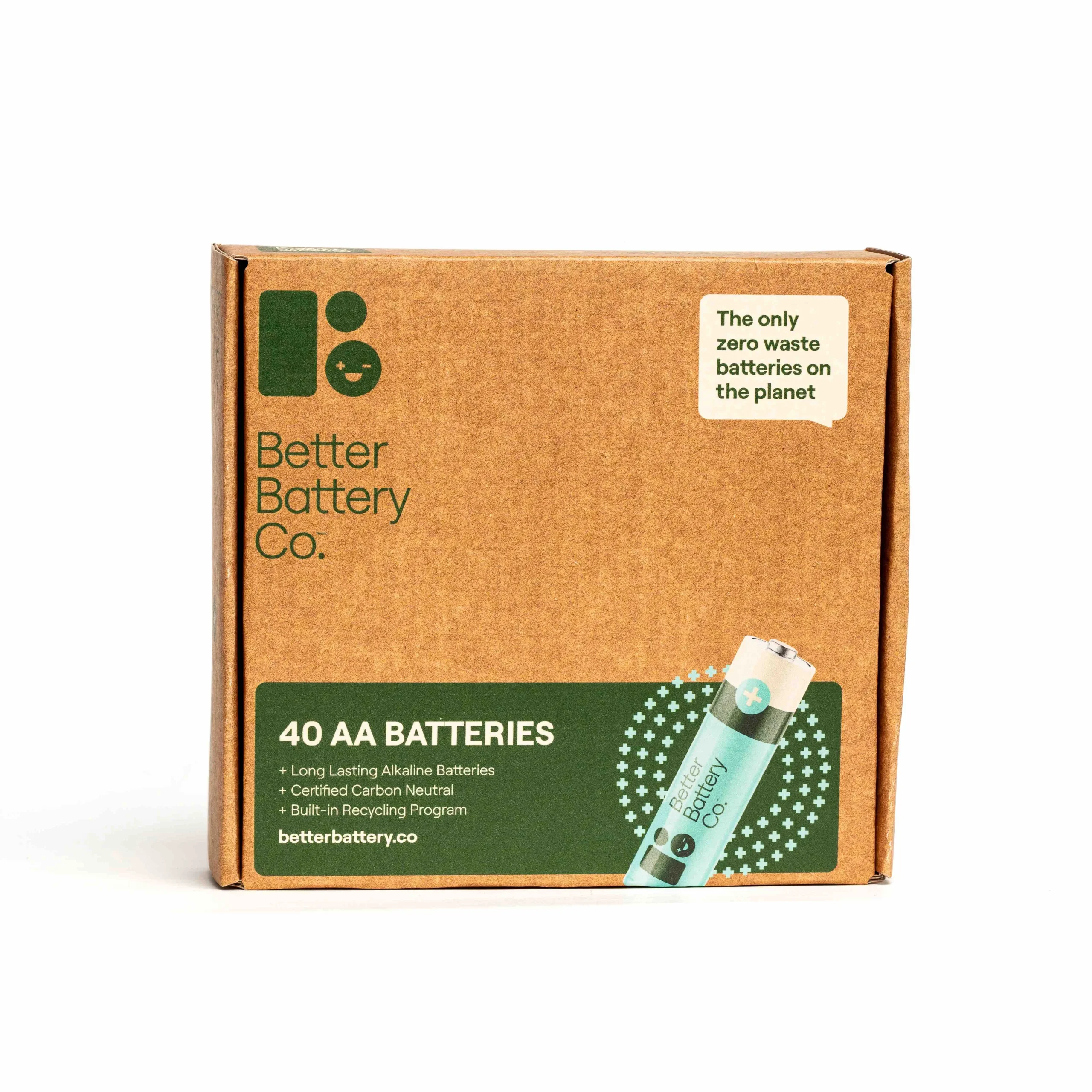 Better Battery CoAA Alkaline Batteries Mega Kit - Zero-waste, Carbon-Neutral