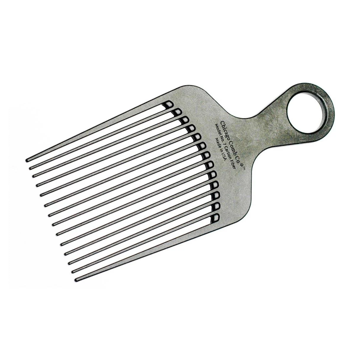 Chicago Comb Model No. 7 Carbon Fiber Pick Comb