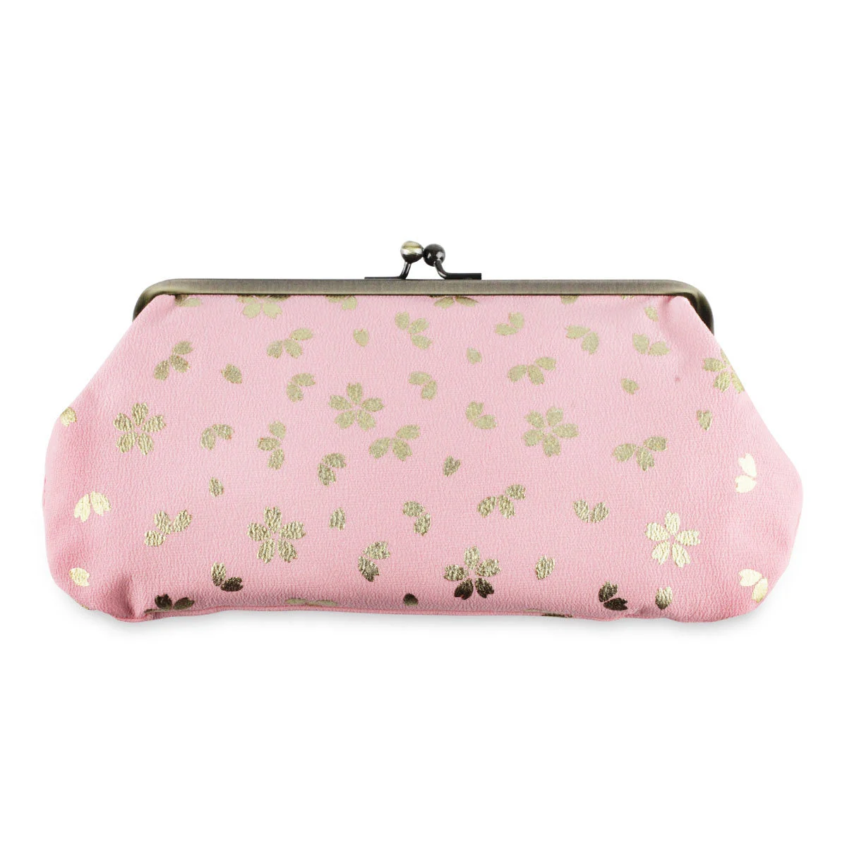 Chidoriya Chidoriya Pink + Gold Kimono Clutch Bag