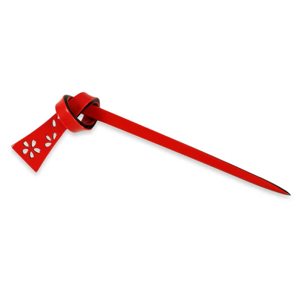 Chidoriya Musubi Hair Stick - Red Twist