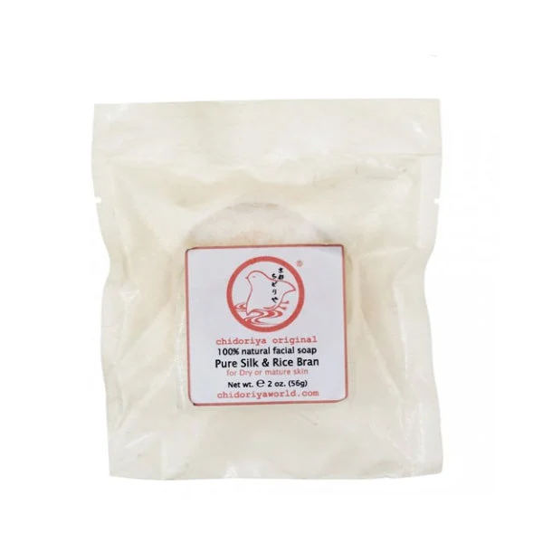Chidoriya Silk and Rice Bran Soap (2 oz)