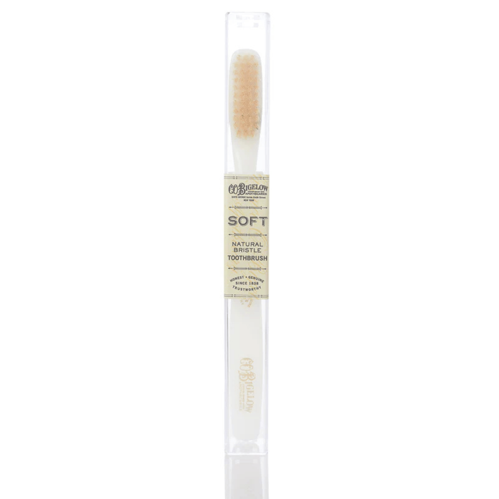 C.O. Bigelow Natural Bristle Toothbrush - Soft Ivory