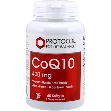 CoQ10 400 mg 60 gels by Protocol For Life Balance