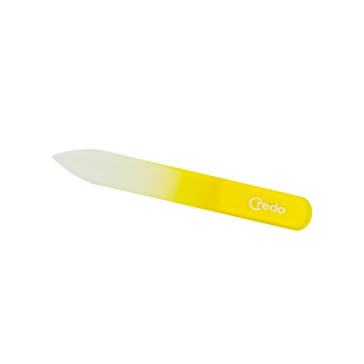Credo Small Yellow 90mm Glass Nail File
