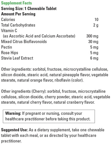 DaVinci Laboratories, Chewable C-300 Cherry, 90 Chewable Tablets