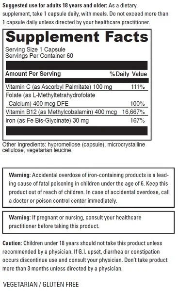 DaVinci Laboratories, Iron Bis-Glycinate, 60 Capsules