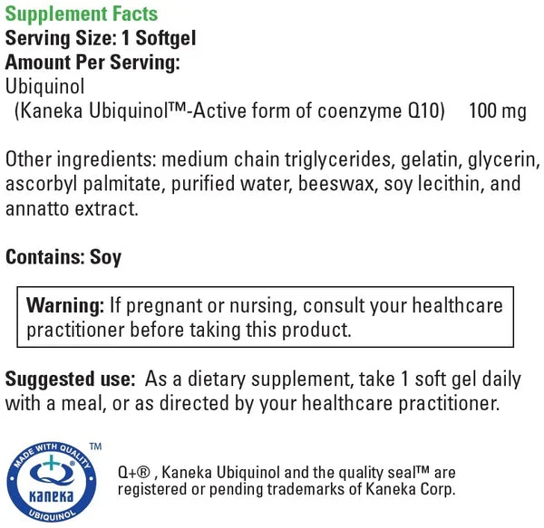 DaVinci Laboratories, Ubiquinol 100 MG, 60 Softgels