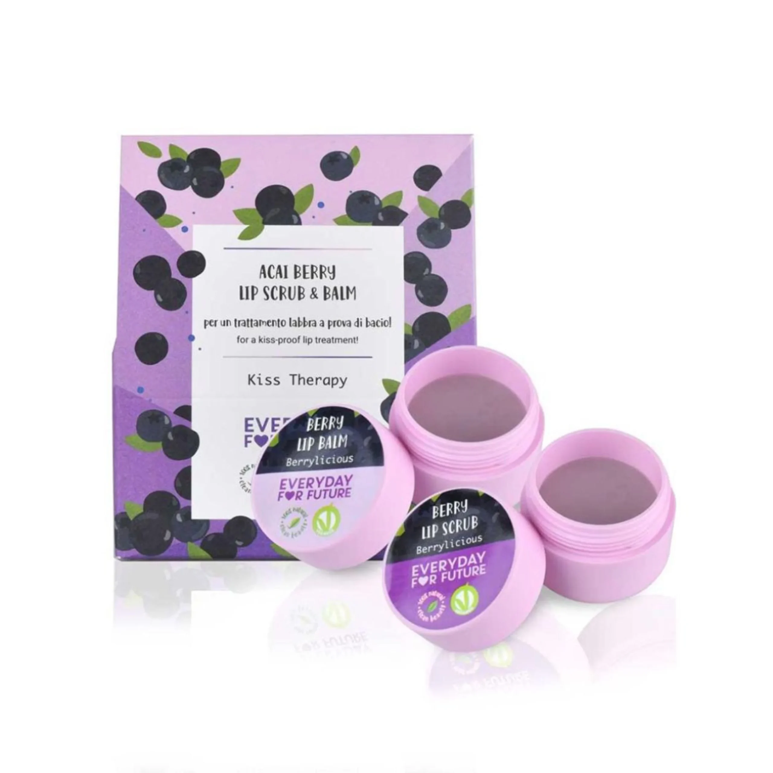 Everyday For FutureMoisturizing Blueberry Lip Balm & Lip Scrub Kiss Therapy Kit