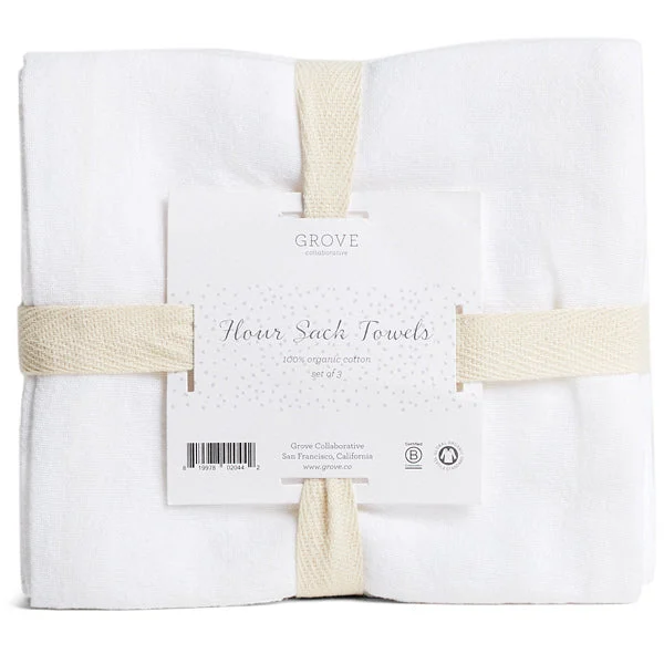 Grove Co.Organic Cotton Flour Sack Towels – Absorbent & Versatile for Daily Use
