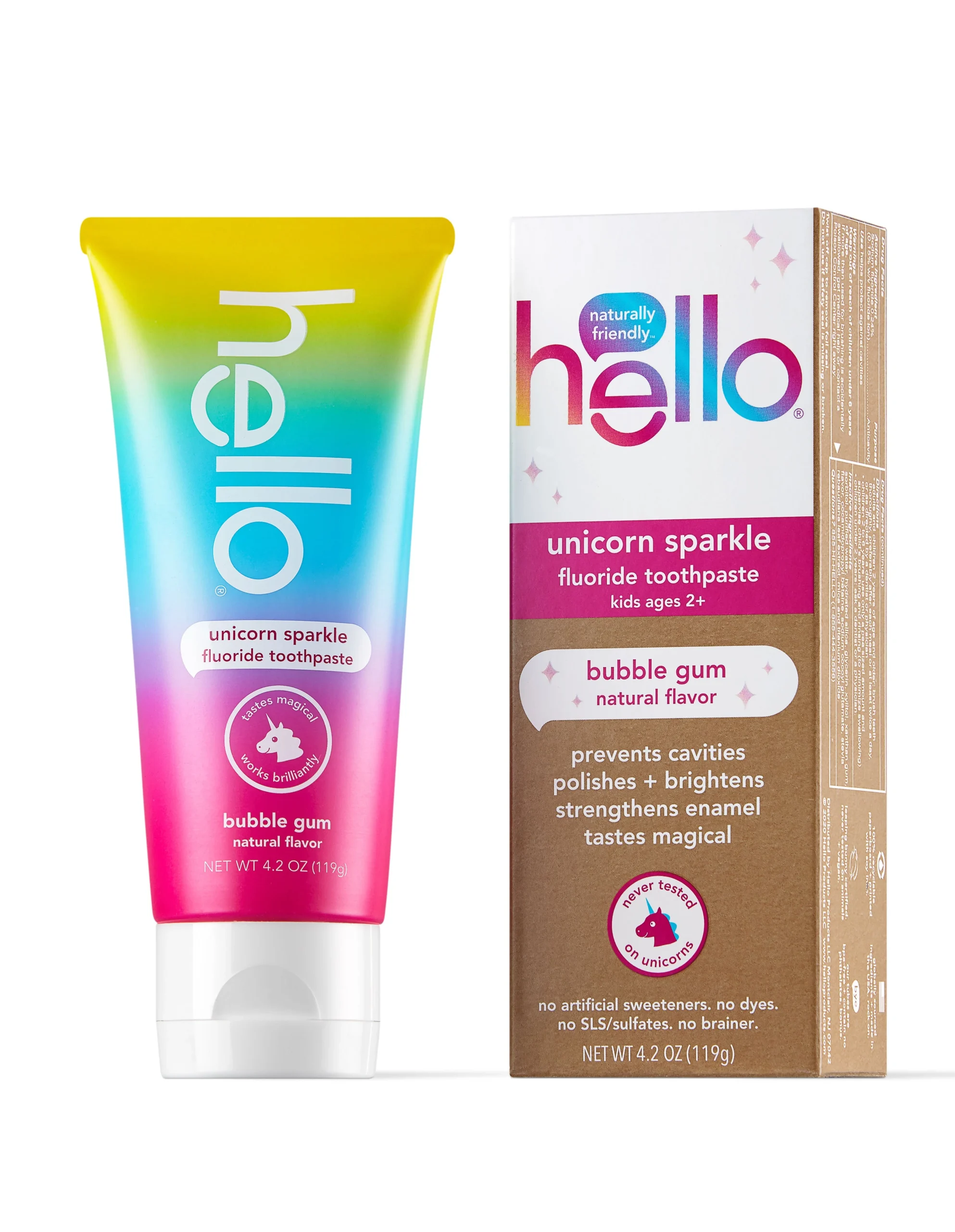 helloKids Unicorn Sparkle Fluoride Toothpaste