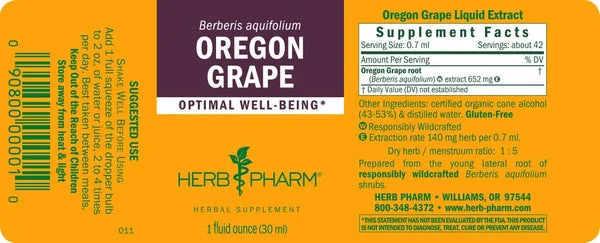 Herb Pharm, Oregon Grape, 4 fl oz