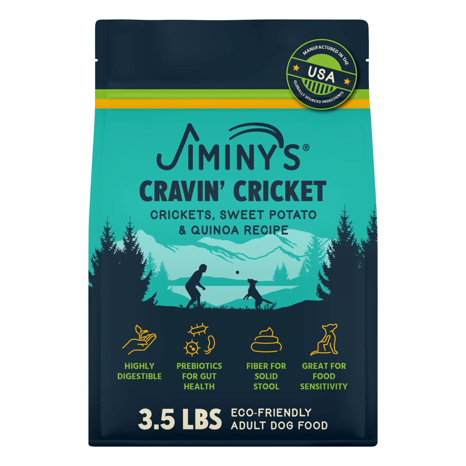 Jiminy'sJiminy's Cravin' Cricket Dry Dog Food, Sensitive Stomach, Improved Gut Health