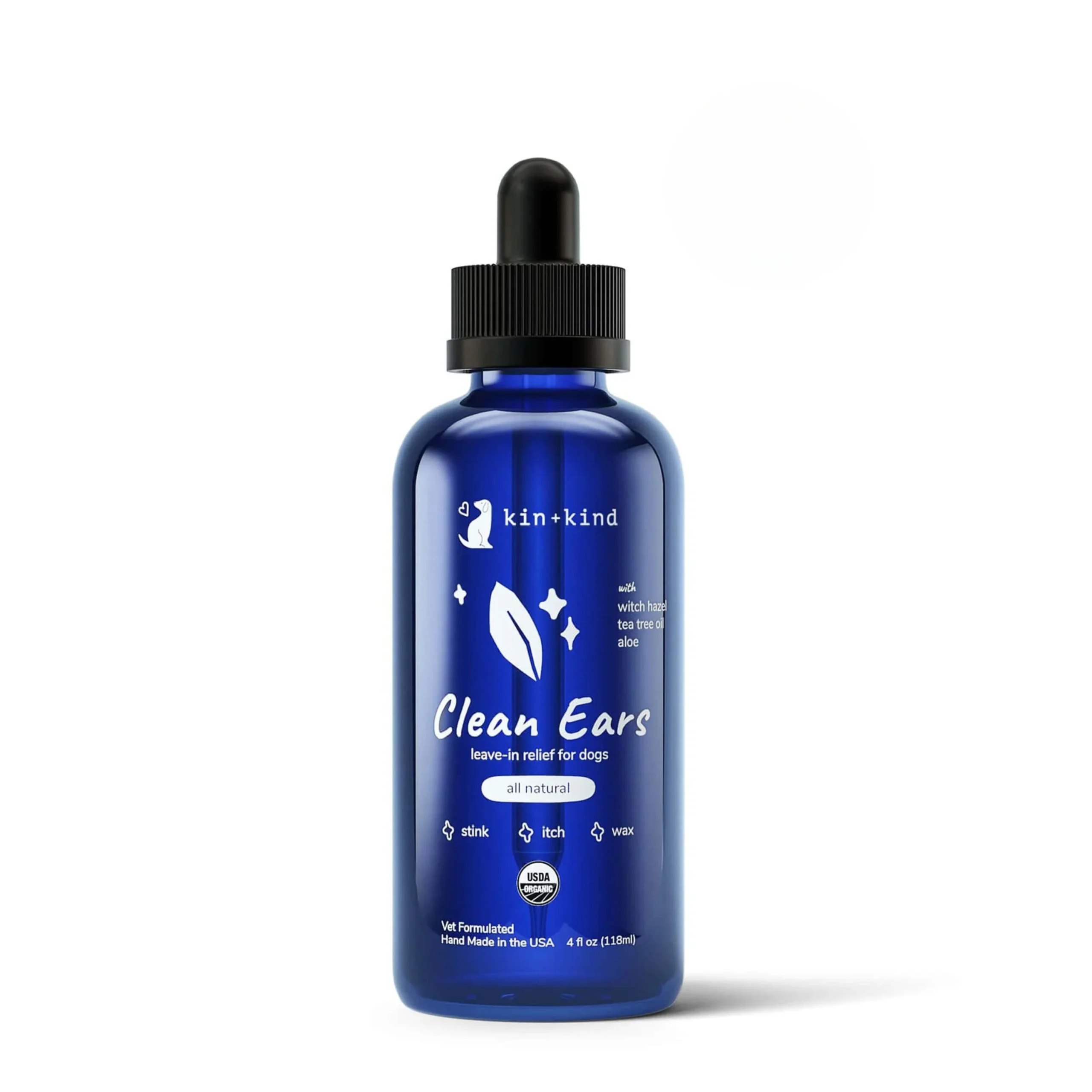 kin+kindOrganic Clean Ears - Leave-In Dog Ear Cleaner