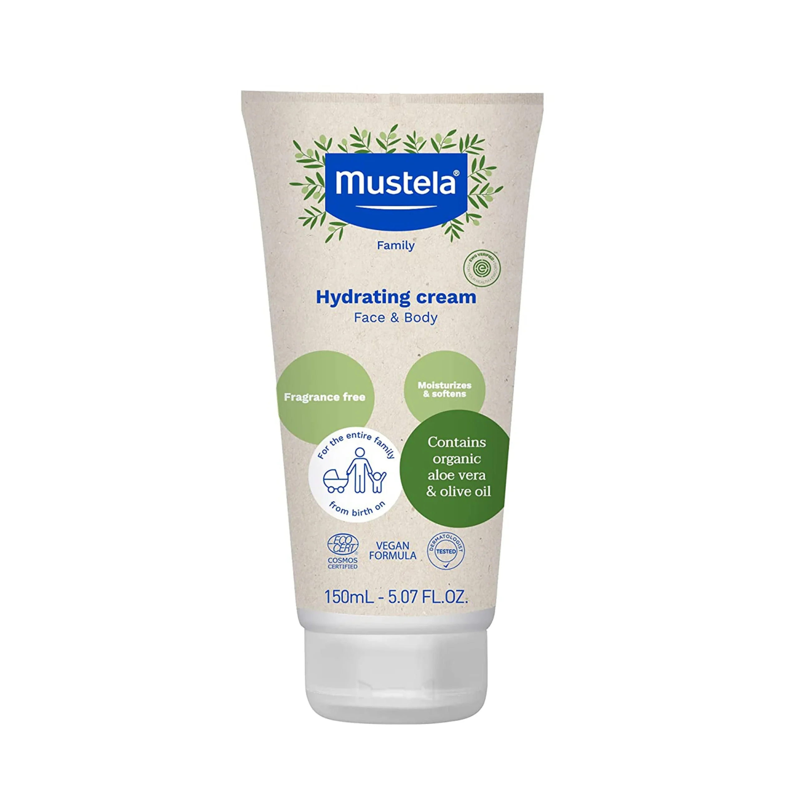 MustelaOrganic Hydrating Cream with Olive Oil and Aloe