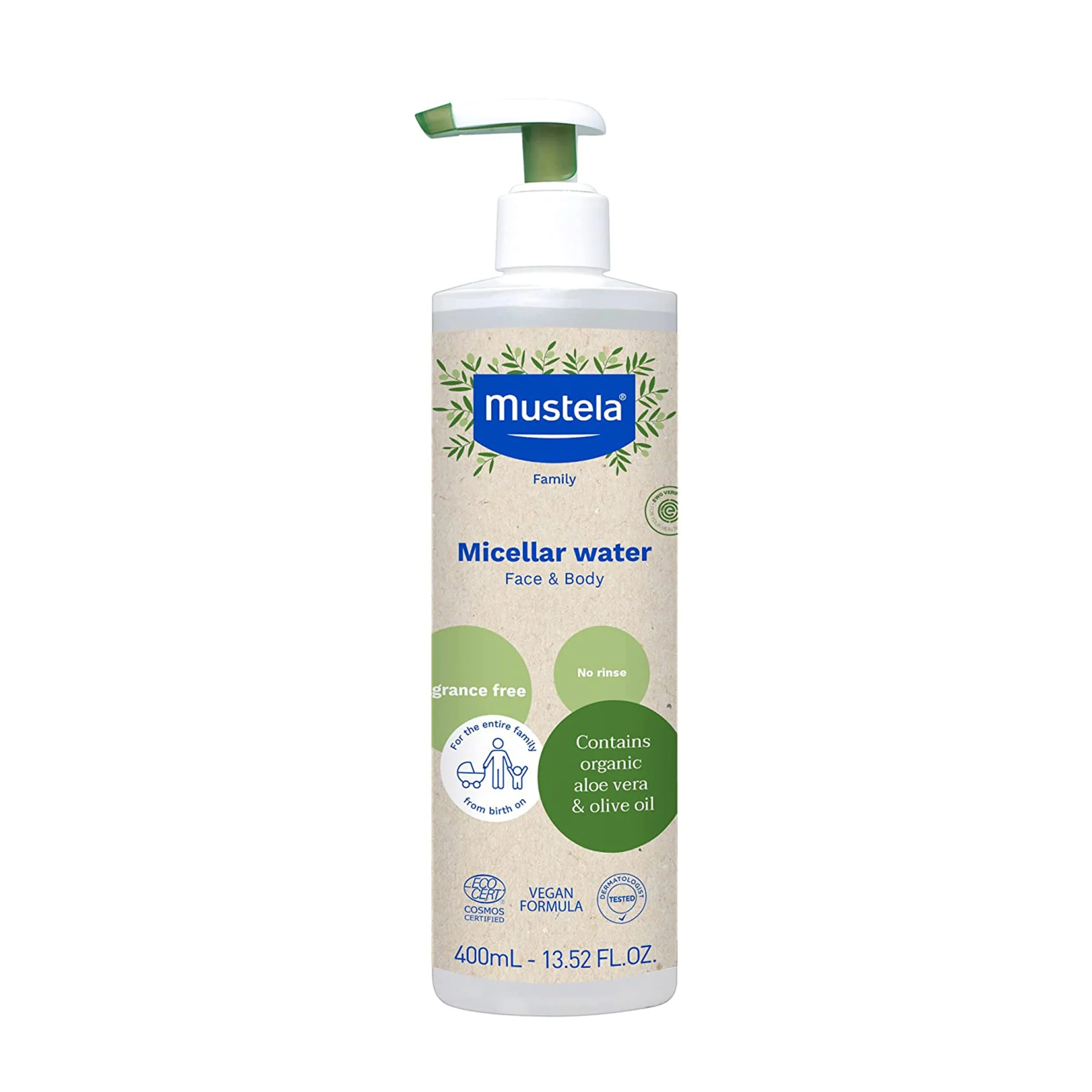 MustelaOrganic Micellar Water with Olive Oil and Aloe