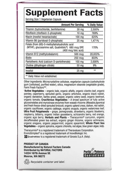 Natural Factors, Active B Complex, 60 Vegetarian Capsules