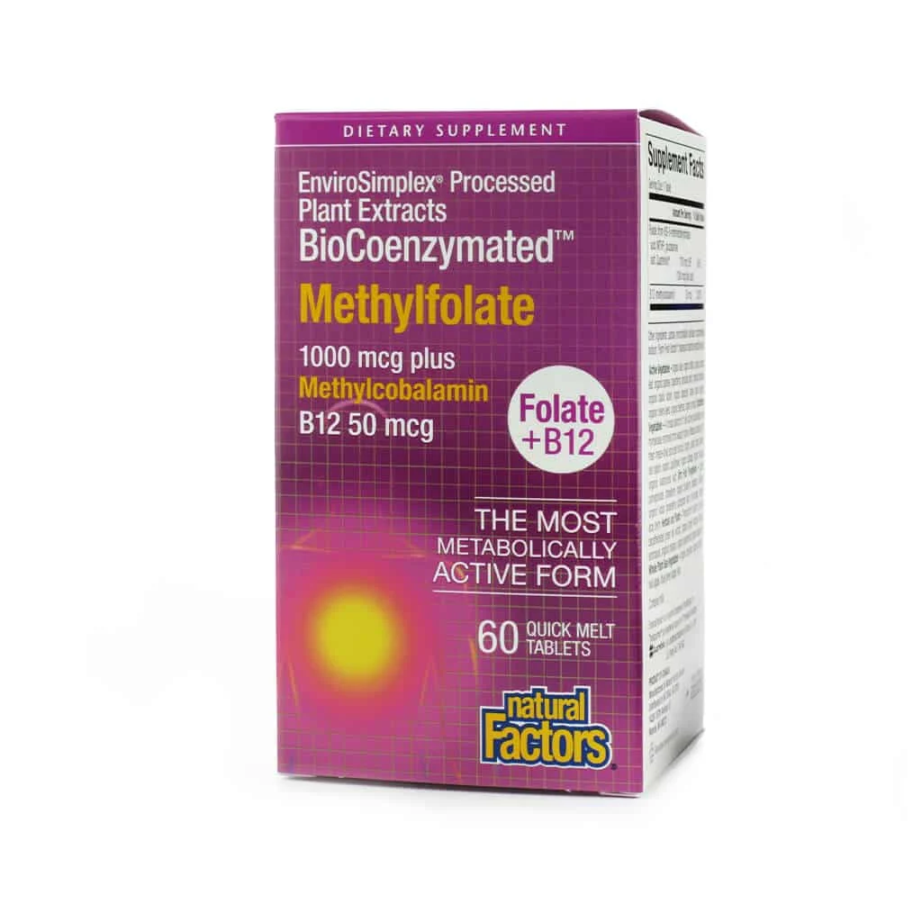Natural Factors Biocoenzymated™ Methylfolate 1000mcg Tablets