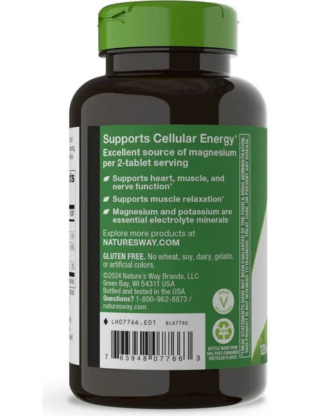 Nature's Way, Krebs Magnesium Potassium, 120 vegan tablets