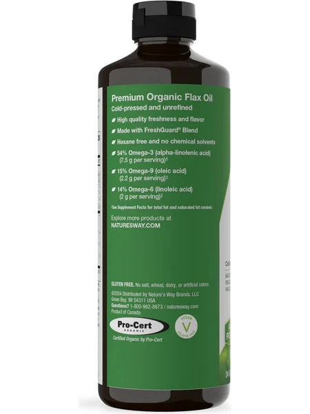 Nature's Way, Organic Flax Oil Super Lignan, 24 fl oz