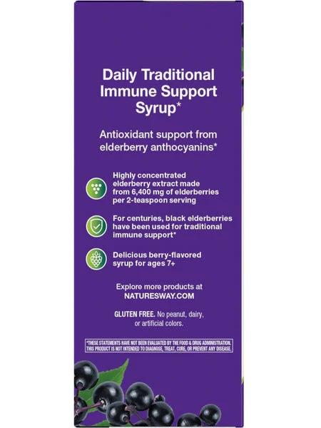 Nature's Way, Sambucus Traditional Immune Syrup, Elderberry, 4 fl oz