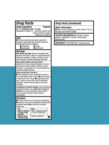 Nature's Way, Umcka ColdCare Menthol Syrup, 4 fl oz