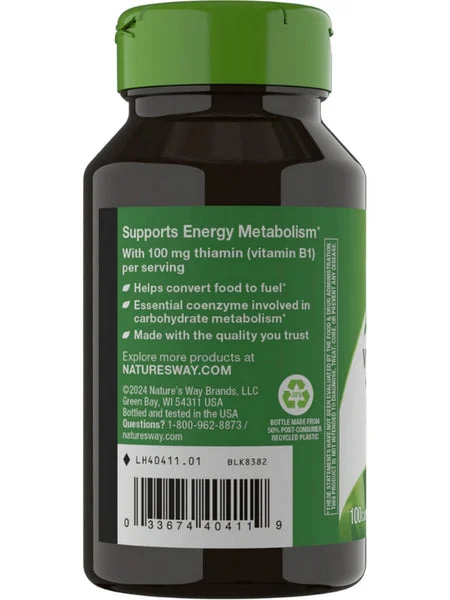 Nature's Way, Vitamin B-1, 100 capsules