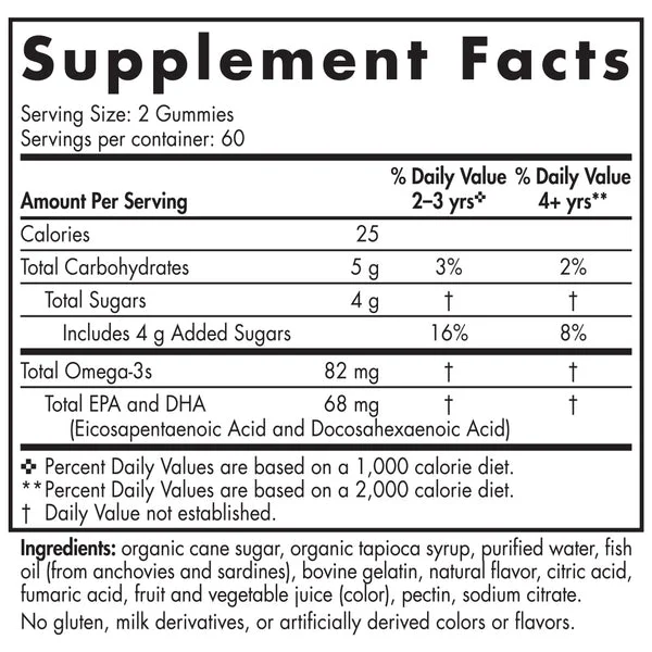 Nordic Naturals, Nordic Omega-3 Gummies, Tangerine, 120 Gummies