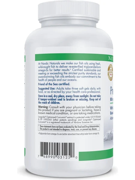 Nordic Naturals, ProOmega Curcumin (Formerly CRP), 90 Soft Gels
