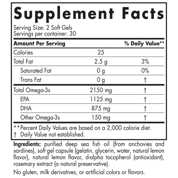 Nordic Naturals, Ultimate Omega 2X Sport, Lemon, 60 Soft Gels