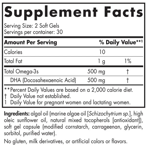 Nordic Naturals, Vegan Prenatal DHA, 60 Soft Gels