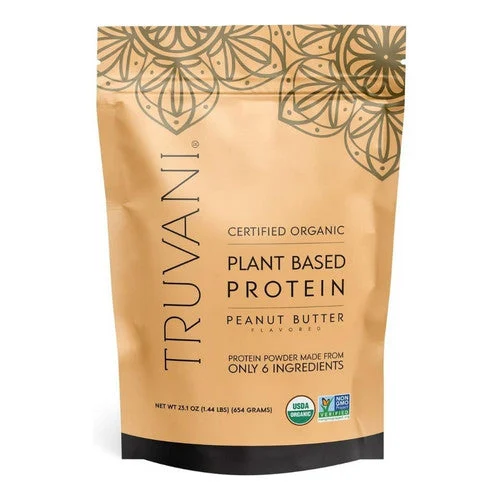 Organic Plant Base Protein Peanut Butter 23.1 Oz by Truvani