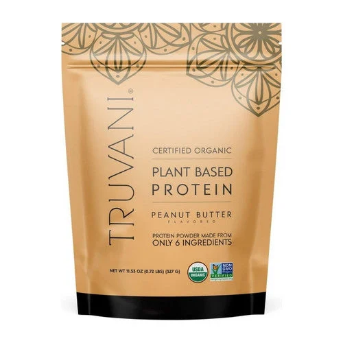 Organic Plant Protein Powder Peanut Butter 14 Oz by Truvani