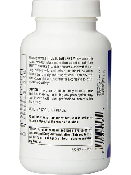 Planetary Herbals, True To Nature C™ 500 mg, 120 Tablets