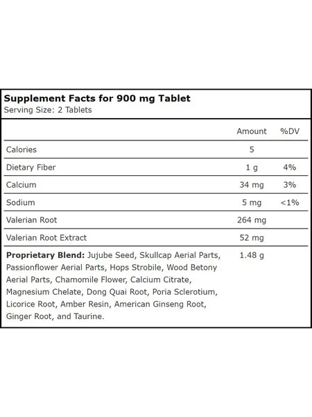 Planetary Herbals, Valerian Easy Sleep™ 900 mg, 60 Tablets