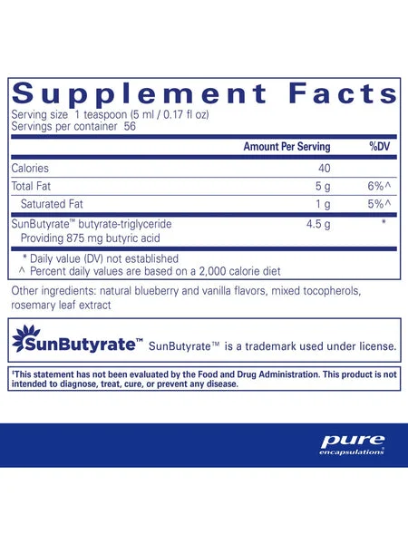 Pure Encapsulations, SunButyrate TG liquid, 280 ml