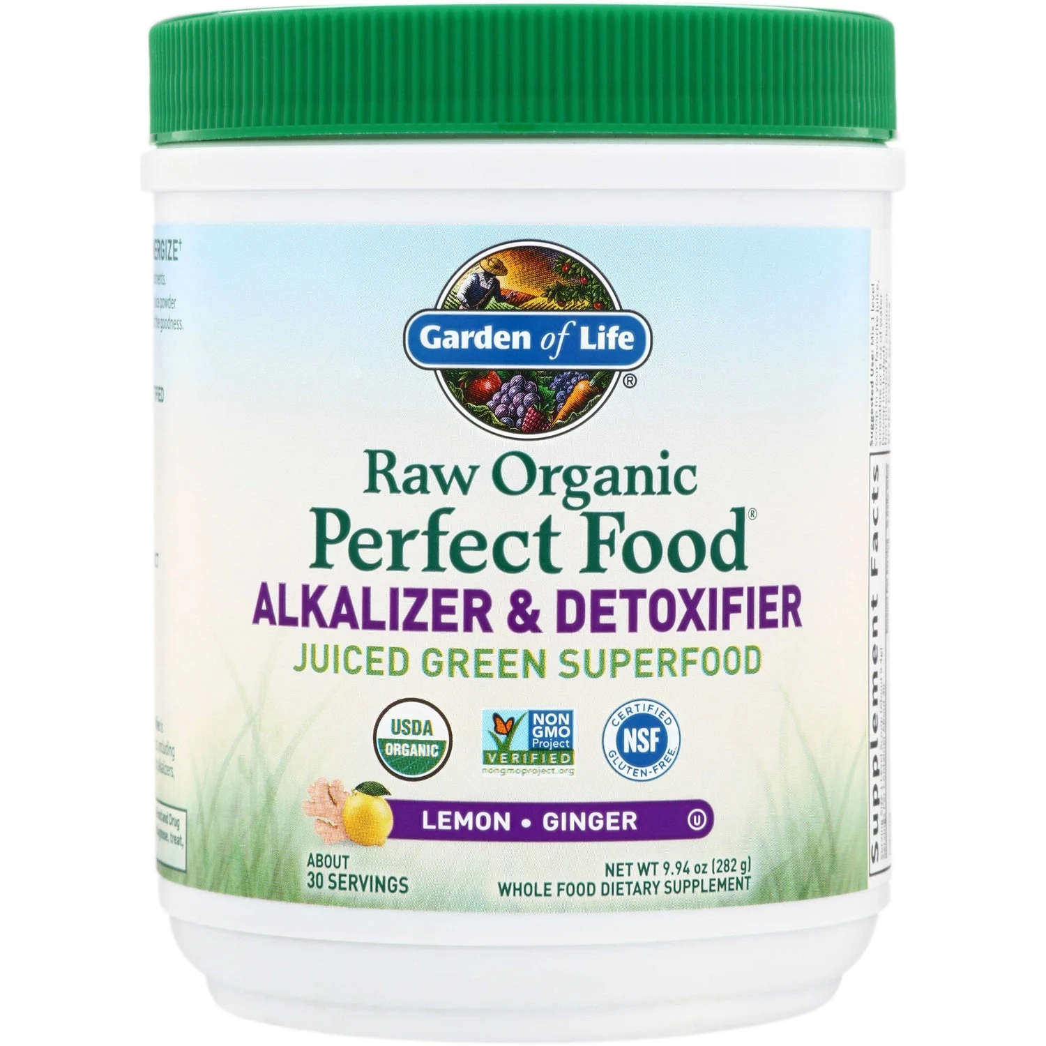 Raw Organic Perfect Food Alkalizer & Detoxifier -Lemon Ginger
