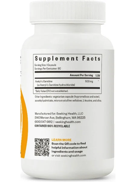 Seeking Health, Acetyl-L-Carnitine, 90 vegetarian capsules