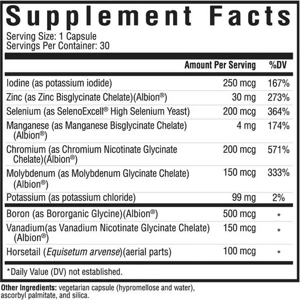 Seeking Health, Trace Minerals Complex II Iron and Copper Free, 30 vegetarian capsules
