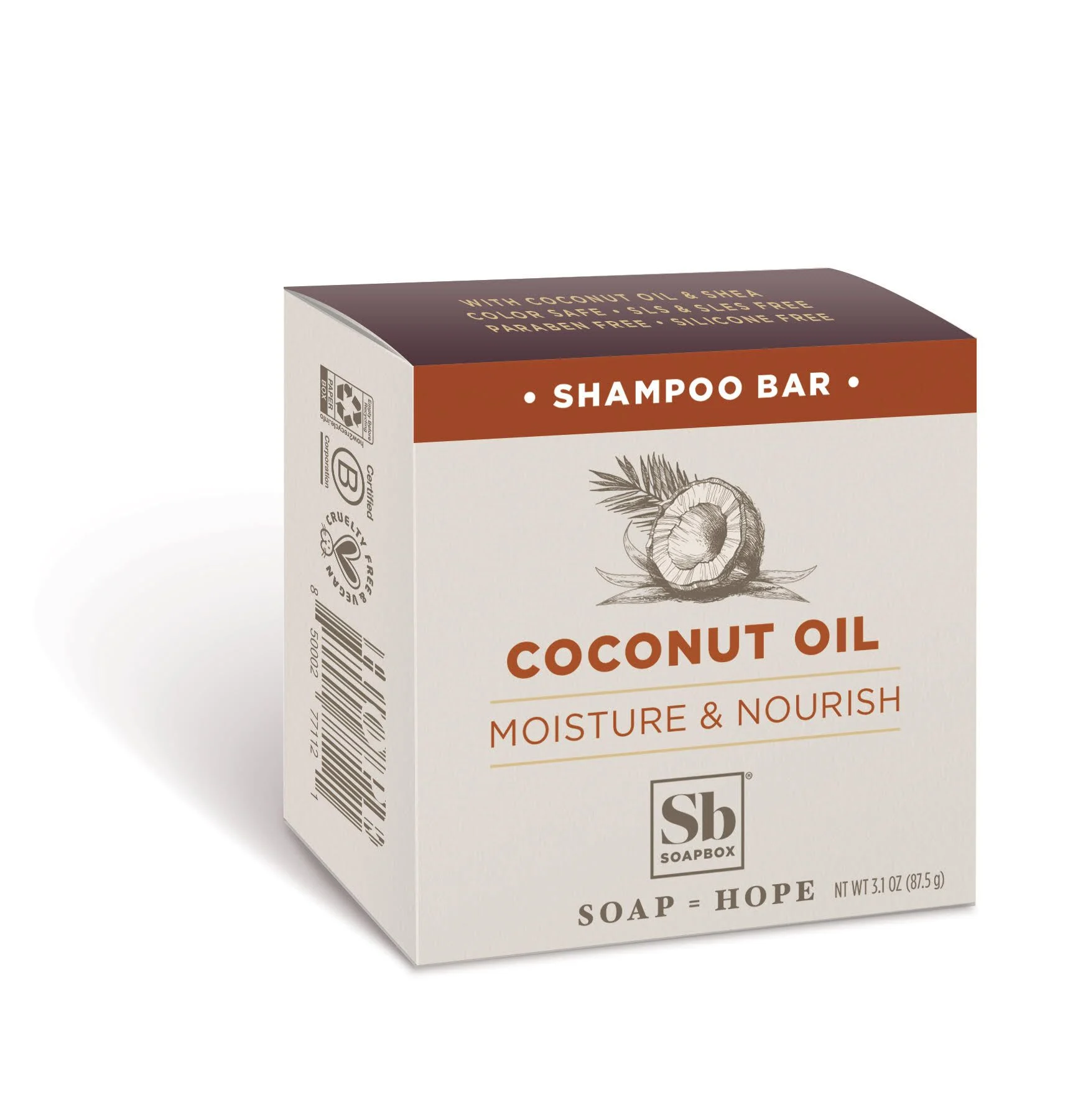 SoapboxMoisturizing Coconut Oil Shampoo Bar
