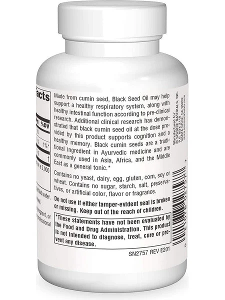 Source Naturals, Black Seed Oil 500 mg, 120 softgels