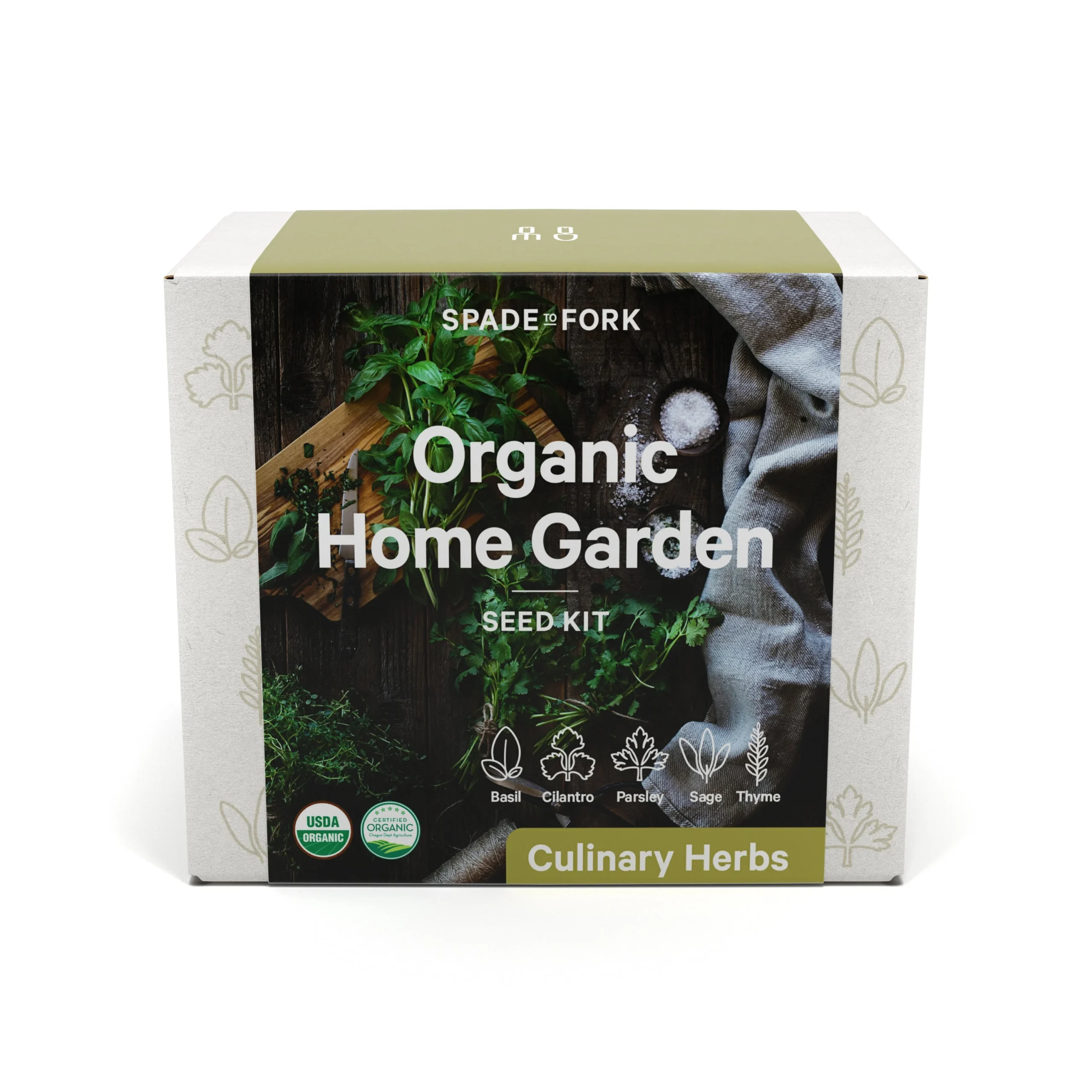 Spade to ForkOrganic Culinary Herbs Kit - Includes 100% USDA Organic Certified and Non-GMO Seeds