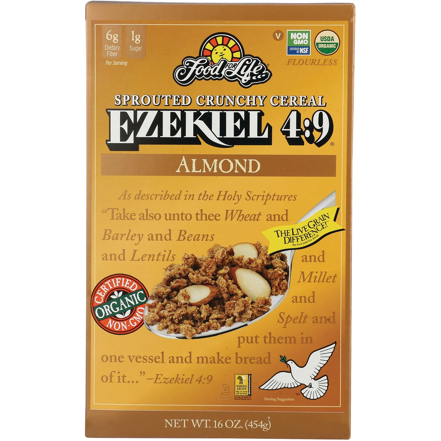 Sprouted Crunchy Cereal Ezekiel 4:9 - Almond