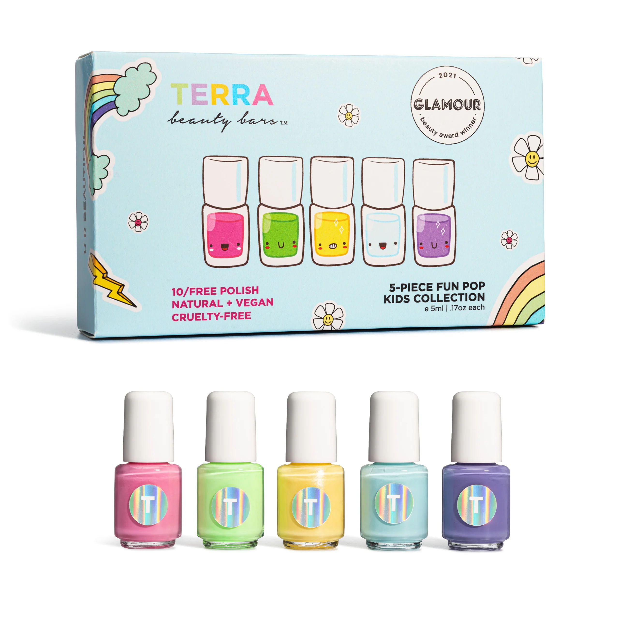 Terra Beauty BarsKids 5-Piece Fun Pop Nail Collection