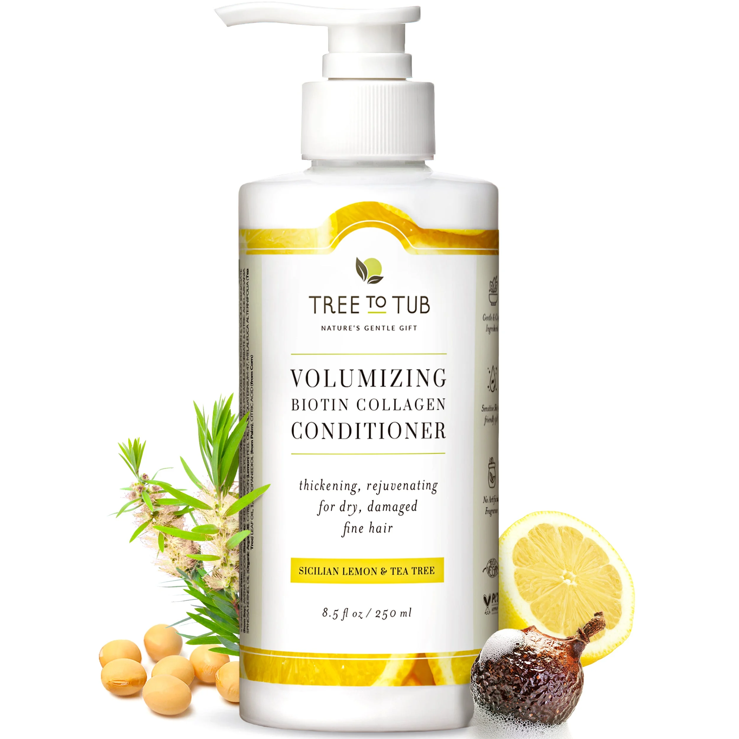 Tree To TubVegan Collagen & Biotin Conditioner for Fuller Stronger Hair